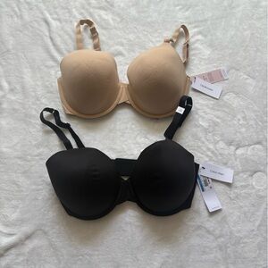 Calvin Klein Women's Black and Tan Bras